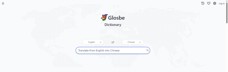 Website Glosbe.com dịch tiếng Anh sang tiếng Trung 