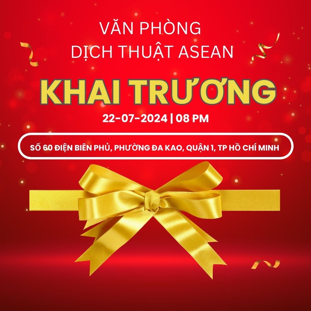 Khai trương văn phòng dịch thuật Asean số 60 Điện Biên Phủ, Quận 1, Tp Hồ Hồ Chí Minh 1 khai trương văn phòng dịch thuật công chứng Asean tại Quận 1 Hồ Chí Minh