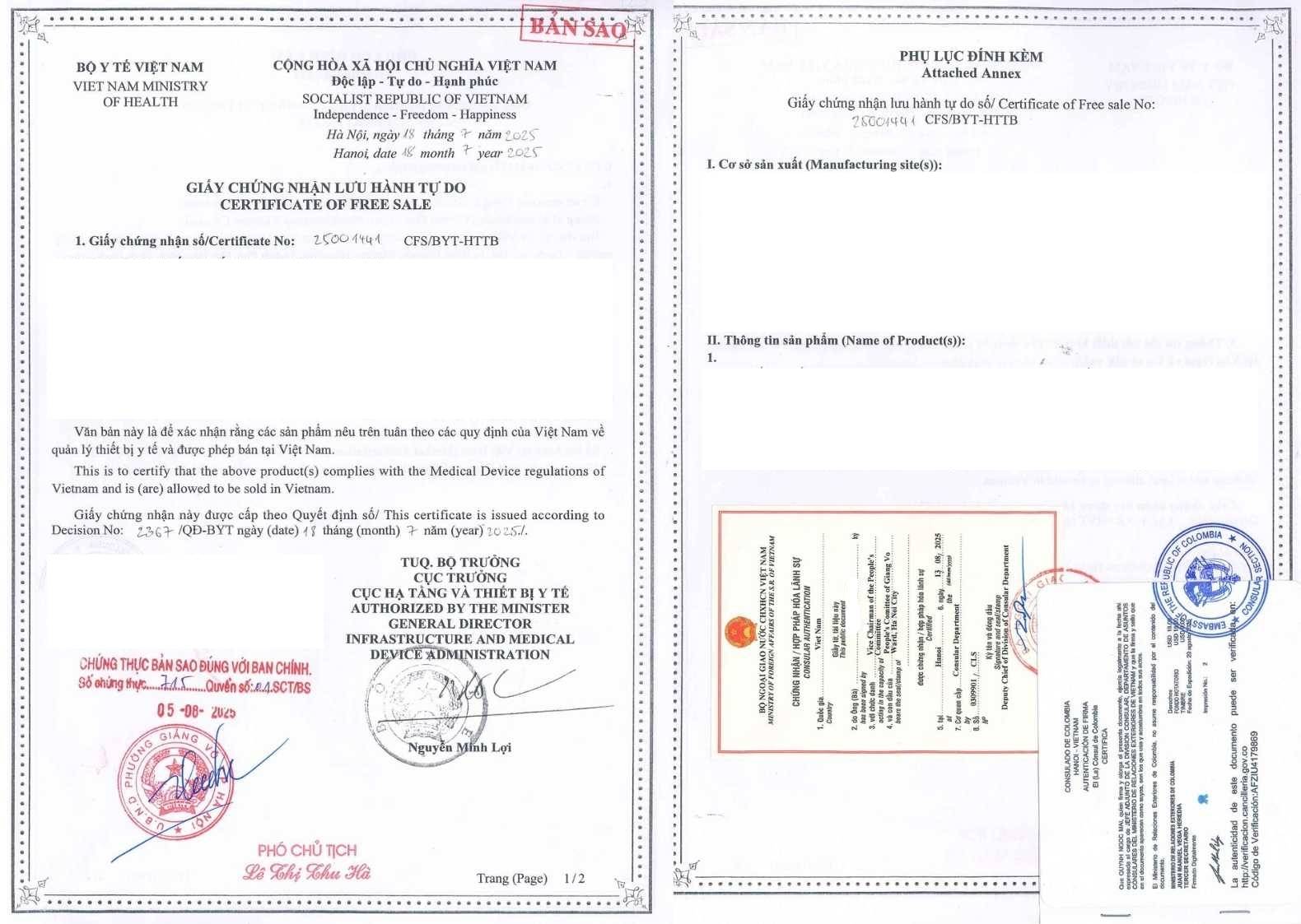 Giấy Chứng Nhận Hợp Pháp Hóa Lãnh Sự Colombia Hợp Pháp Hóa Lãnh Sự Colombia