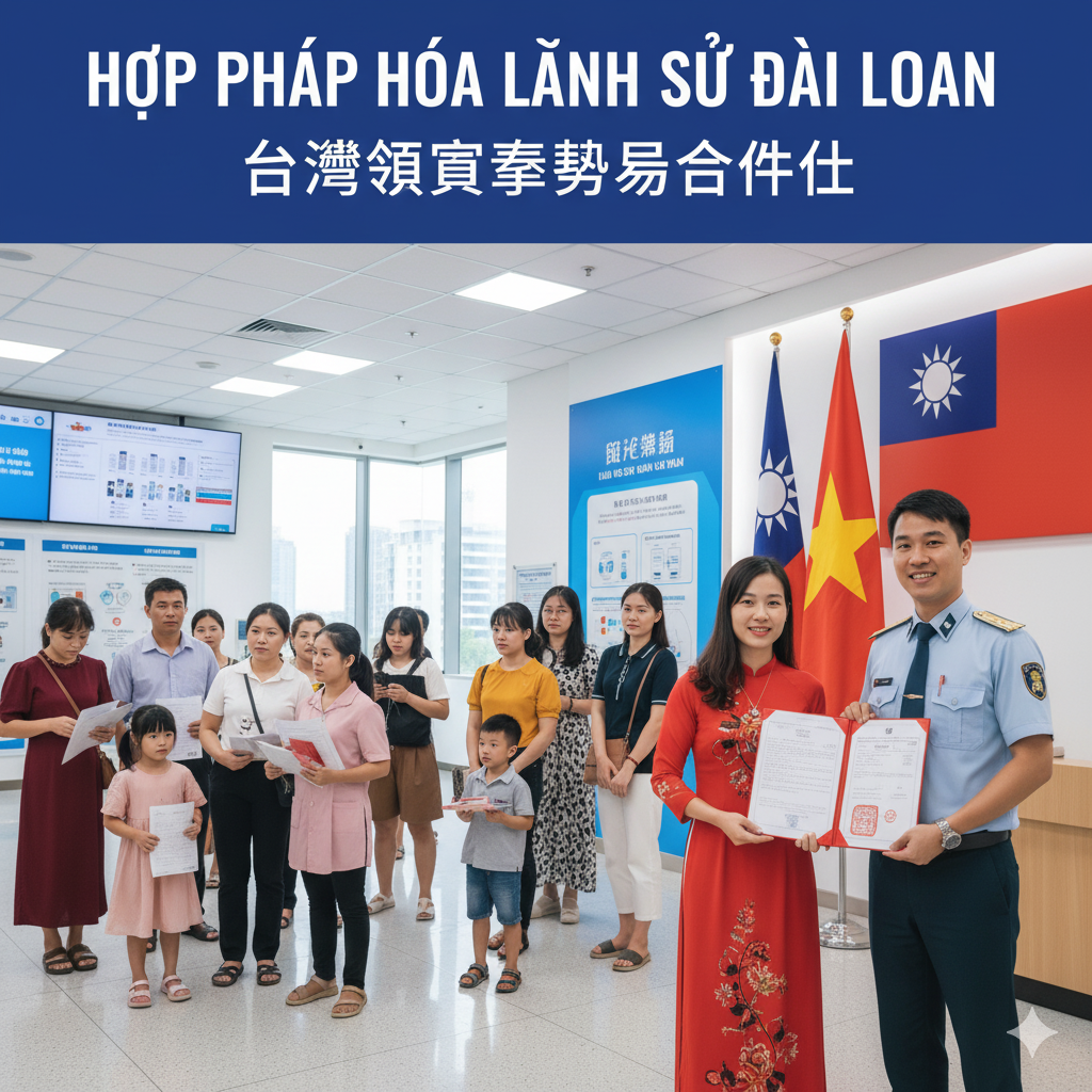 Hợp Pháp Hóa Lãnh Sự Đài Loan – Dịch Thuật Asean 1 Dịch Thuật ASEAN cung cấp dịch vụ Hợp Pháp Hóa Lãnh Sự Đài Loan nhanh chóng, uy tín và đúng quy định. Hỗ trợ trọn gói từ dịch thuật, công chứng, chứng nhận Bộ Ngoại giao đến Lãnh sự quán Đài Loan. Cam kết tiết kiệm thời gian – chi phí tối ưu cho khách hàng cá nhân và doanh nghiệp.