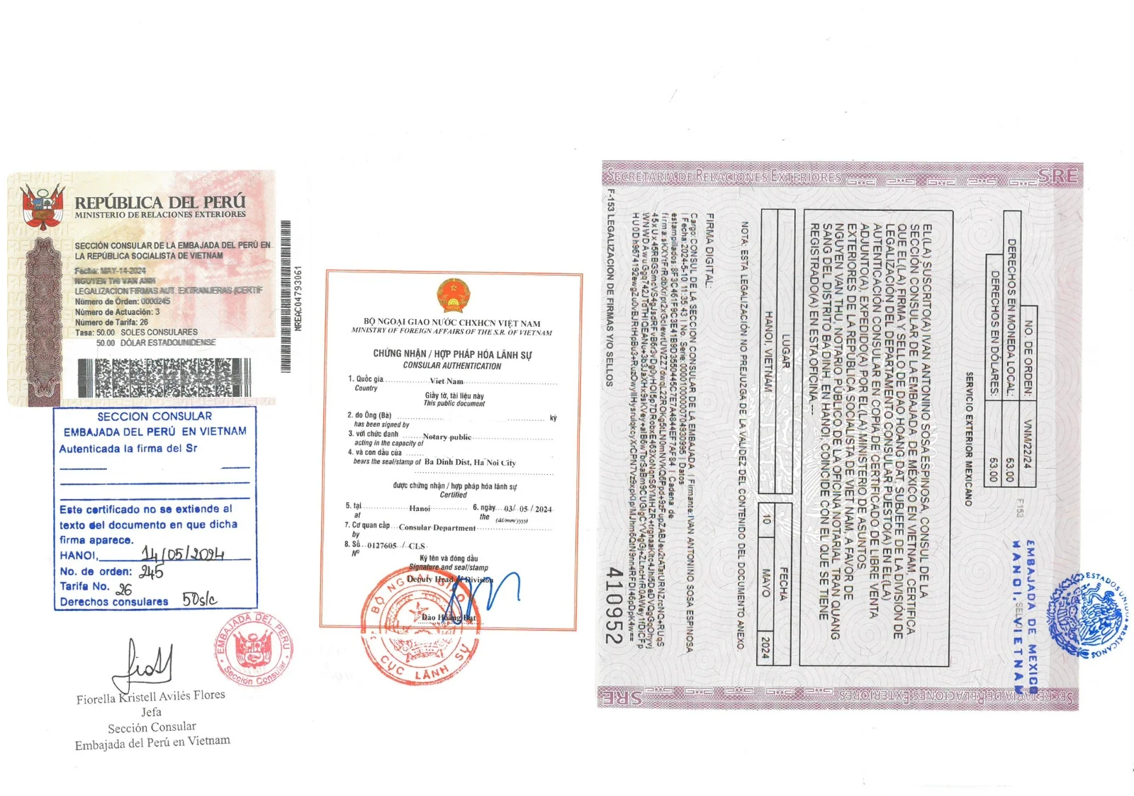Hợp Pháp Hóa Lãnh Sự Peru – Dịch Thuật Asean 4 giấy chứng nhận hợp pháp hóa lãnh sự