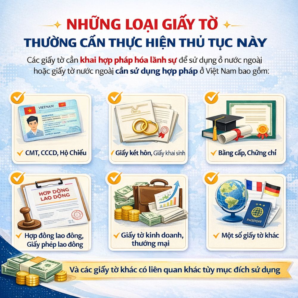 Hồ sơ cần chuẩn bị khi thực hiện khai hợp pháp hóa lãnh sự tại Cục Lãnh sự và Sở Ngoại vụ.