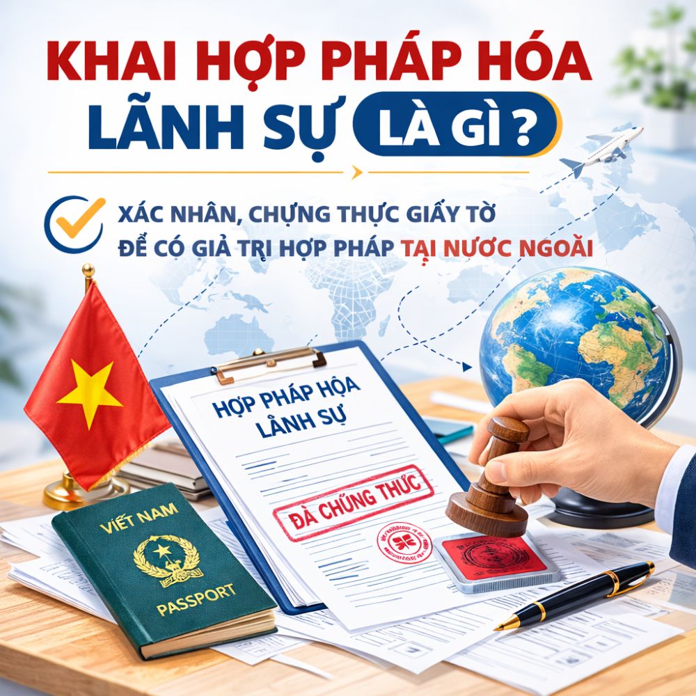 Quy trình khai hợp pháp hóa lãnh sự cho giấy tờ sử dụng tại nước ngoài theo quy định mới nhất.