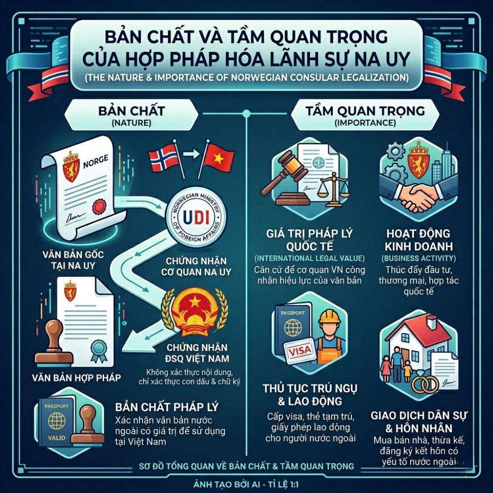 Quy trình thẩm định hồ sơ Hợp pháp hóa lãnh sự Na Uy nghiêm ngặt tại văn phòng dichthuatasean.com.