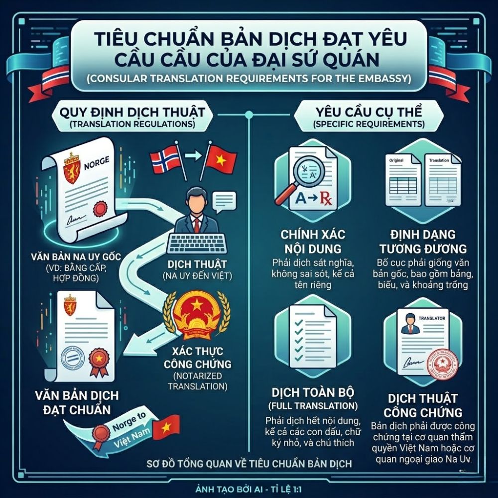 Đội ngũ chuyên gia dichthuatasean.com tư vấn lộ trình Hợp pháp hóa lãnh sự Na Uy cho doanh nghiệp.