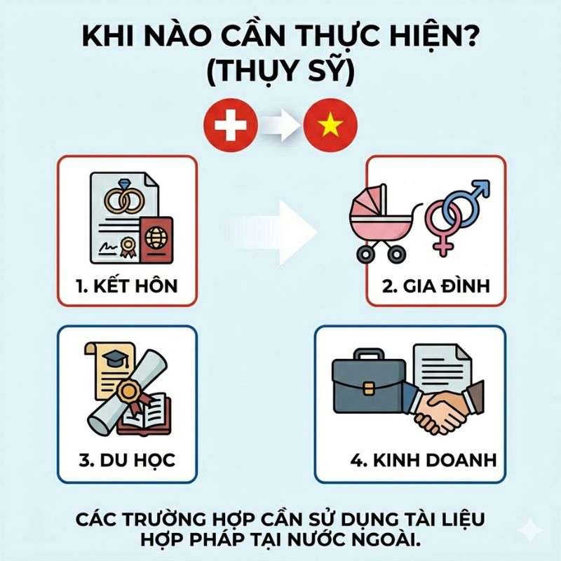 Hợp pháp hoá lãnh sự Switzerland: Kinh nghiệm thực tế và quy trình mới nhất 2 Các bước thực hiện hợp pháp hoá lãnh sự Switzerland nhanh chóng