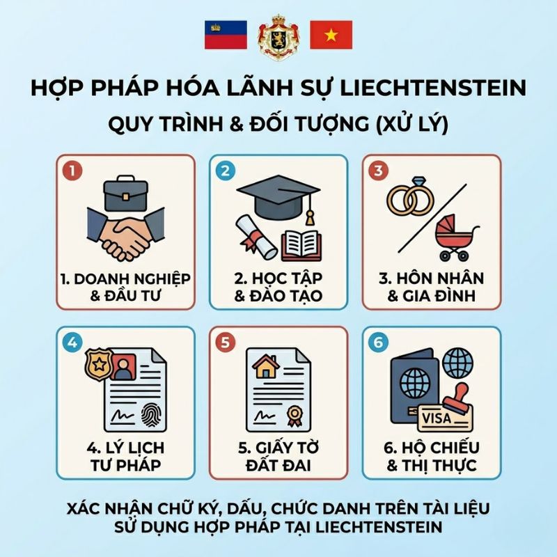Kiểm tra thông tin giấy tờ khi hợp pháp hoá lãnh sự Liechtenstein