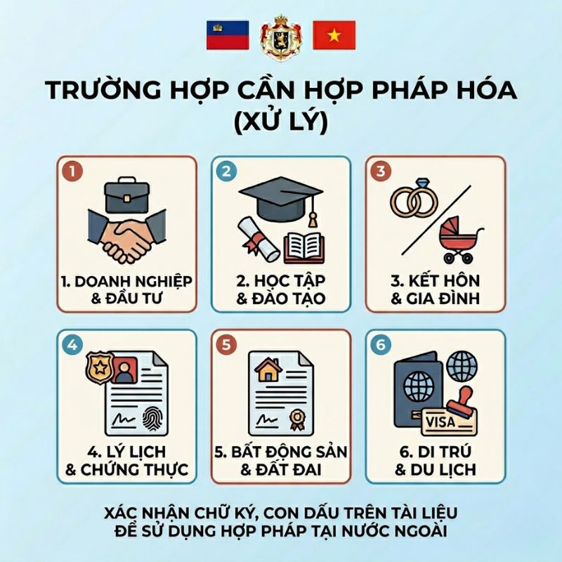 Các bước xử lý hợp pháp hoá lãnh sự Liechtenstein nhanh chóng