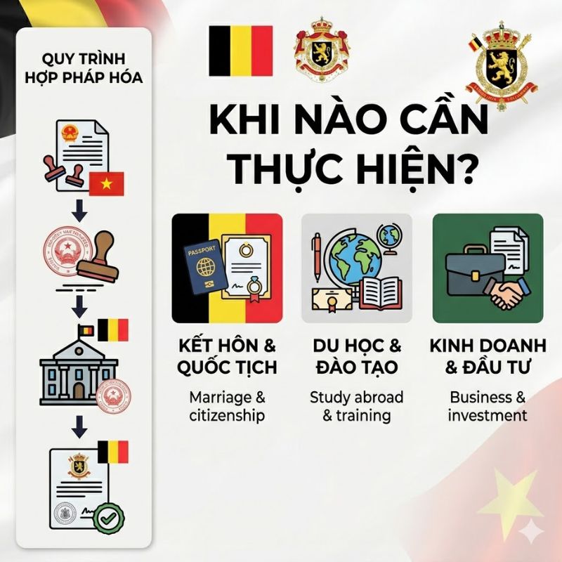 Hợp pháp hoá lãnh sự Bỉ: Quy trình thực tế và những lưu ý quan trọng 2 Hợp pháp hoá lãnh sự Bỉ cho giấy tờ du học và làm việc