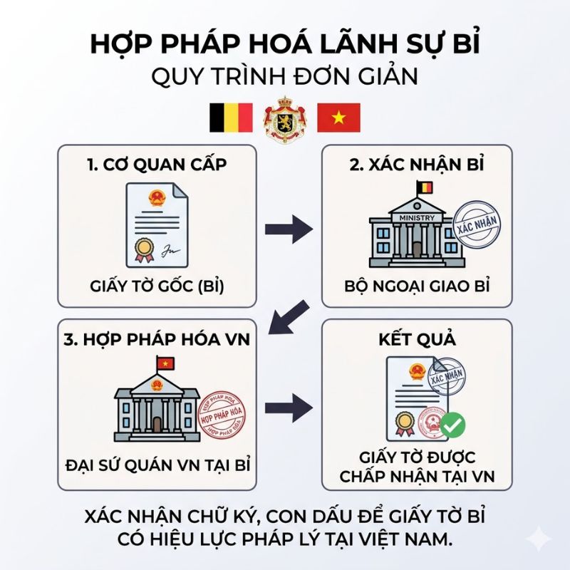 Hợp pháp hoá lãnh sự Bỉ: Quy trình thực tế và những lưu ý quan trọng 1 Hồ sơ cá nhân cần thiết khi hợp pháp hoá lãnh sự Bỉ