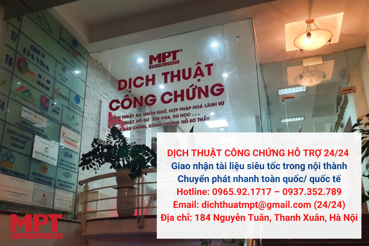 Dịch Thuật Công Chứng MPT